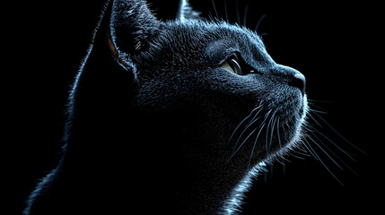 Black Cat Portrait - 3D Render