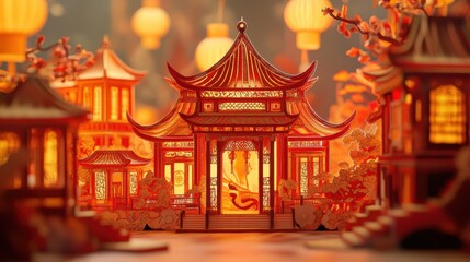 Dream Chinese Style Lantern Paper Cut