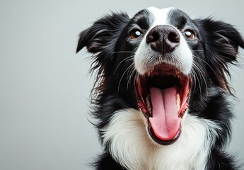 Obraz premium Close-Up of Happy Dog With Open Mouth