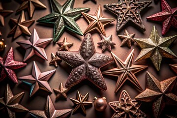 Obraz premium Realistic 3D Star Collection on White Background for Architectural Photography