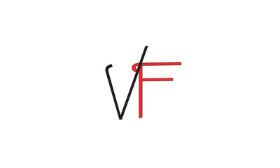 VF, FV, V , F , Abstract Letters Logo Monogram