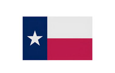 Texas Lone Star flag on a white transparent background