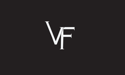  VF, FV, V , F , Abstract Letters Logo Monogram