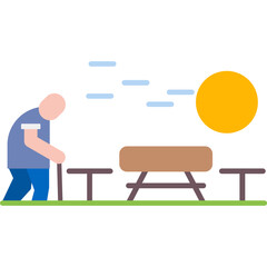 Fototapeta premium Senior Outings Icon