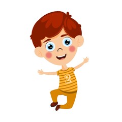 Cute boy jump vactor image. boy cartoon character vactor image
.