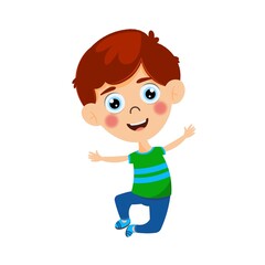 Cute boy jump vactor image. boy cartoon character vactor image
.