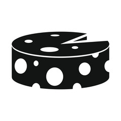 Cheese dices and slices silhouette vector.