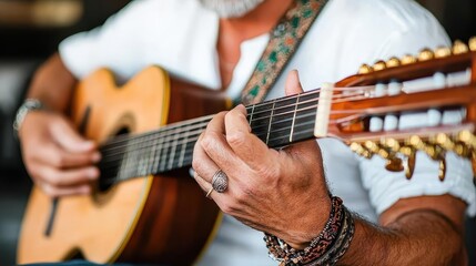 Obraz premium A striking portrait of a musician