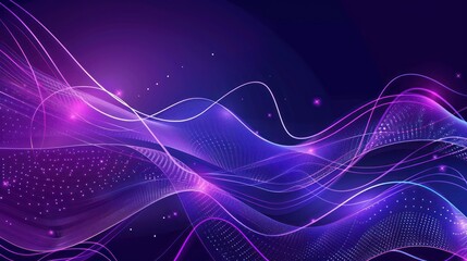 Abstract Swirling Lines with Glowing Stars