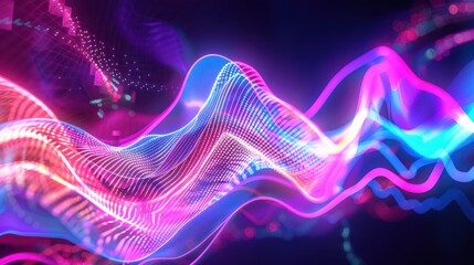 Abstract Neon Wave