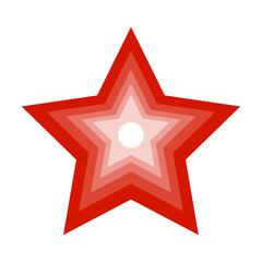 Icono de un fondo de estrellas simétricas centradas de cinco vértices en diferentes tonos rojos