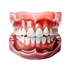 Obraz premium Dental prosthesis, isolated on transparent background.