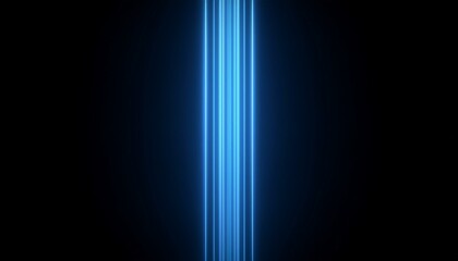 Blue glowing lines on a black background