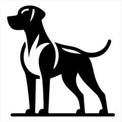 Black dog logo template