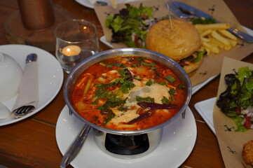 spicy soup with vegetables