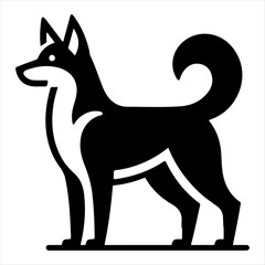 Black dog logo template