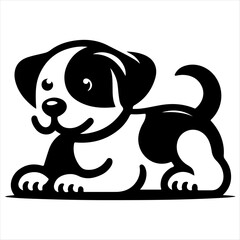 Black dog logo template