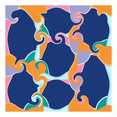 Liquid background with blue and orange gradient - Modern trendy design for internet and web