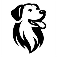 Dog Head Logo Ion Vector illustration.