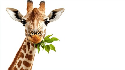 Obraz premium Friendly Giraffe with Heart-Shaped Spots and Long Neck