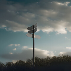 railroad crossing sign. Generative AI