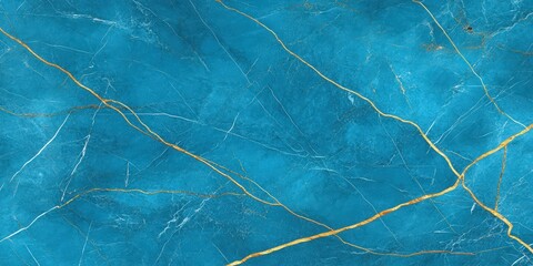 Fototapeta premium Luxury Teal Marble with Golden Veins Background Texture