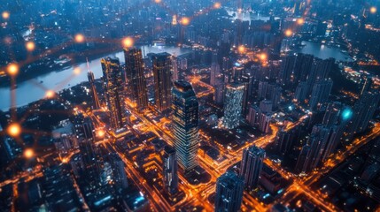 Fototapeta premium Geospatial data scientists analyzing geographical data for urban planning and resource management