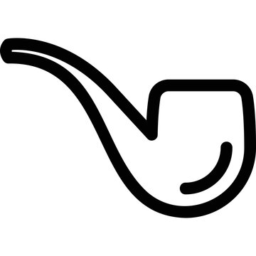 recommend clip art: Simple vector icon smoking pipe