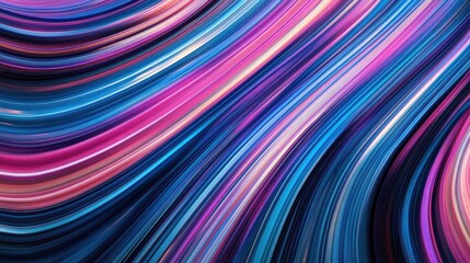 Dynamic neon arrow design featuring vibrant blue and pink lines on a deep black backdrop suitable for modern digital presentations