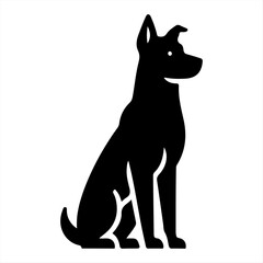 black dog silhouette