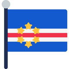 Obraz premium Cabo Verde Flag Icon