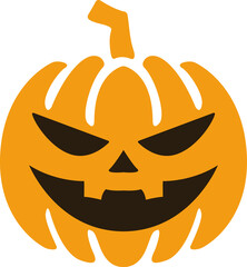 Horror and scary faces and other Halloween symbols silhouette icons set. Halloween pumpkin, emoji and tattoo ghost smile spooky jack evil mouth eyes scary - illustration.