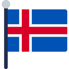Naklejka premium Iceland Flag Icon