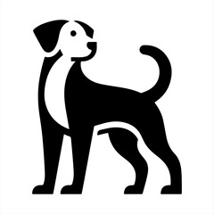 Silhouette Dog Logo Design Vector Illustration.