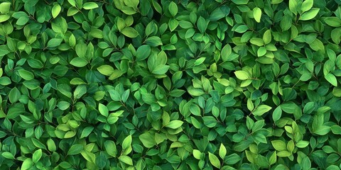 Obraz premium Seamless green leaf pattern creating a lush and vibrant background, emphasizing natural textures and botanical diversity, captured in high resolution.