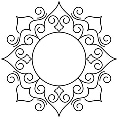 baroque floral decoration, vector design elements