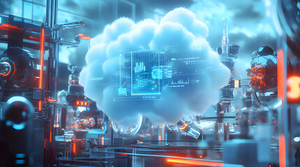 background with code. Generative AI