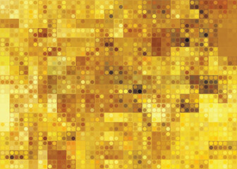 A gold background with many small yellow dots