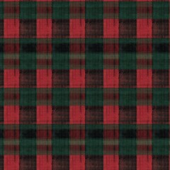 Red and green checkered plaid pattern for Christmas theme