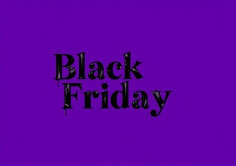 Fototapeta premium black friday advertising panel, black friday written over a purple background, discount notice label, discounted product sale promotion, empty space for text