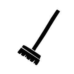 clean broomstick vector icon