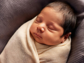 sleeping newborn baby