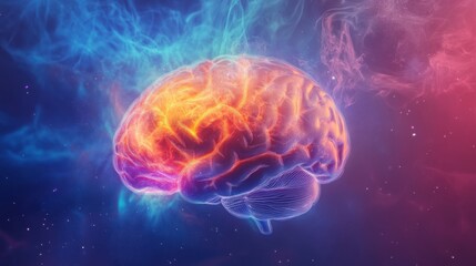 Obraz premium neurosciences, brain magic energy 