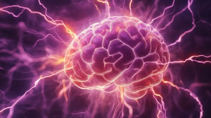 Obraz premium neurosciences, brain magic energy 