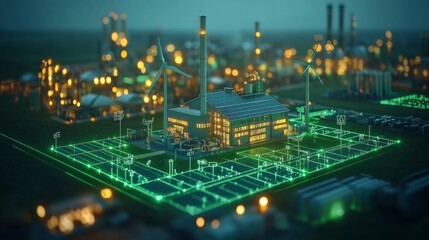 Obraz premium Vibrant Green Energy Infographic with Bold Visuals and Clear Data Presentation