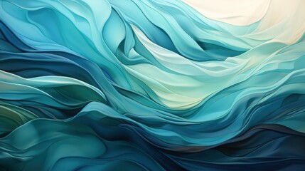 Abstract waves in shades of blue, creating a fluid and calming visual effect.