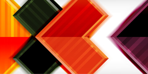 Arrow symbols created with 3d effects and line texture geometric abstract background