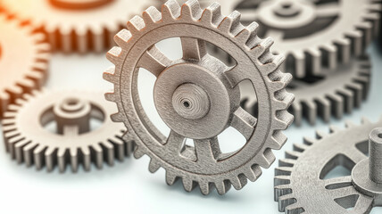 Intricate gears symbolizing cost, growth, and mechanical precision