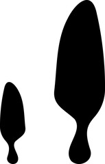 Mushroom silhouette art icon image. Big set of mushroom - Edible and non-edible mushrooms illustration