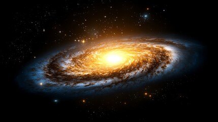 Spiral Galaxy in Space   Cosmic Background  Stars  Celestial  Universe
